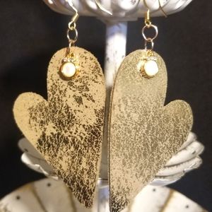 HAND CRAFTED Leather dangle earrings